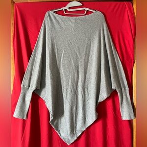 Zara Gray Poncho Sweater